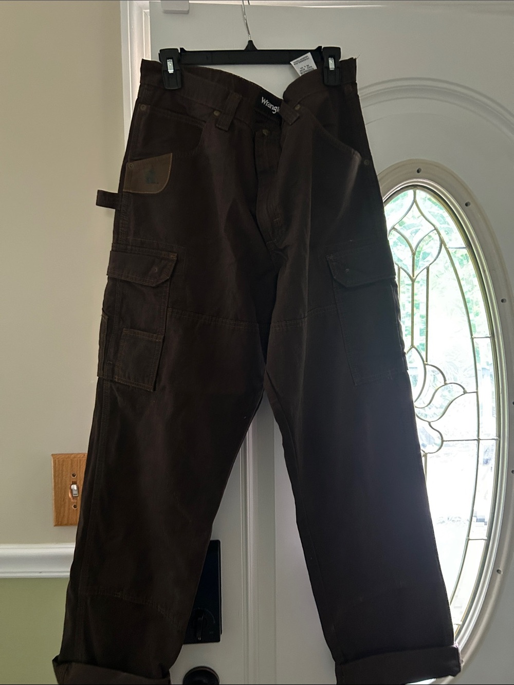 Wrangler Dark Brown Cargo Work Pants
